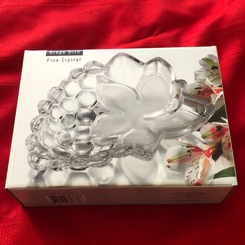 Godinger Studio Crystal Grape Dish NEW - Picture 6 of 12